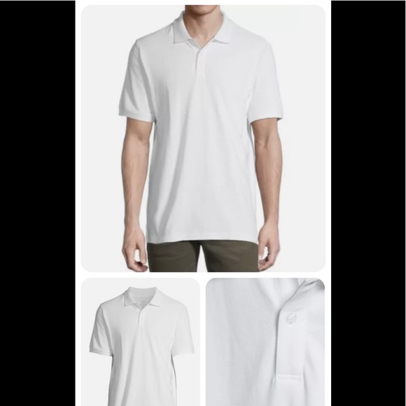 George Mens Polo Shirt Size XLT 46-48 Big & Tall Short Sleeved Color White New - Picture 9 of 9